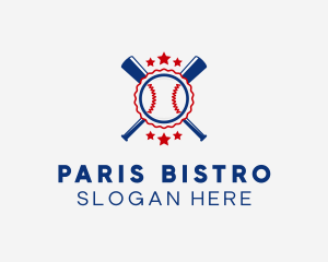 Baseball Slugger Team Star logo design