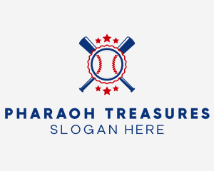 Baseball Slugger Team Star logo design