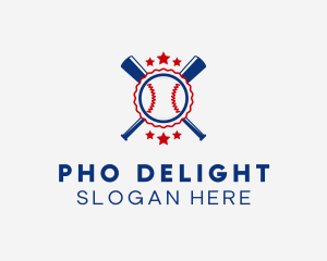 Baseball Slugger Team Star logo design