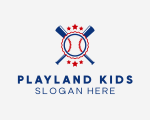 Baseball Slugger Team Star logo design