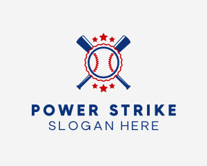 Baseball Slugger Team Star logo design