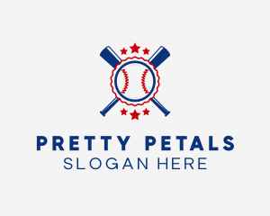 Baseball Slugger Team Star logo design