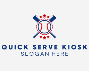 Baseball Slugger Team Star logo design