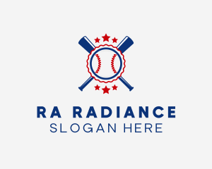 Baseball Slugger Team Star logo design