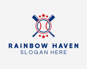 Baseball Slugger Team Star logo design