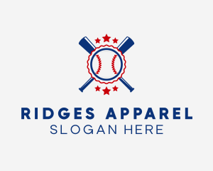 Baseball Slugger Team Star logo design