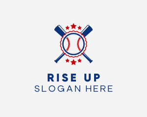 Baseball Slugger Team Star logo design