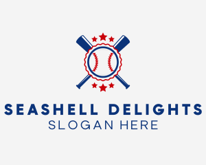 Baseball Slugger Team Star logo design