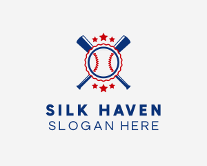 Baseball Slugger Team Star logo design