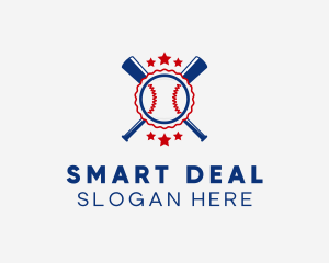 Baseball Slugger Team Star logo design