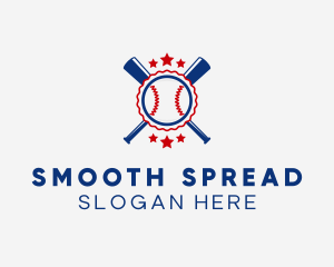 Baseball Slugger Team Star logo design