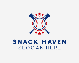 Baseball Slugger Team Star logo design