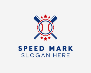 Baseball Slugger Team Star logo design