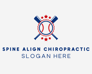 Baseball Slugger Team Star logo design