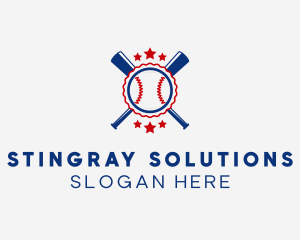 Baseball Slugger Team Star logo design