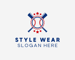 Baseball Slugger Team Star logo design