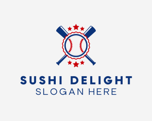 Baseball Slugger Team Star logo design