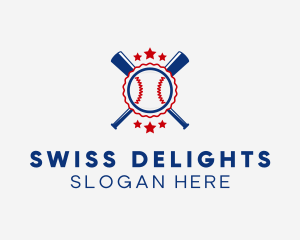 Baseball Slugger Team Star logo design