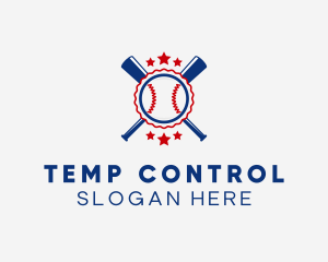 Baseball Slugger Team Star logo design