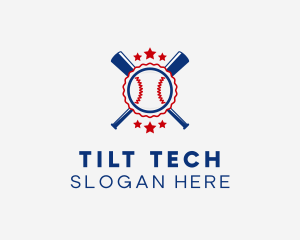 Baseball Slugger Team Star logo design