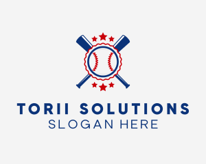 Baseball Slugger Team Star logo design