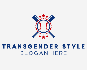 Baseball Slugger Team Star logo design