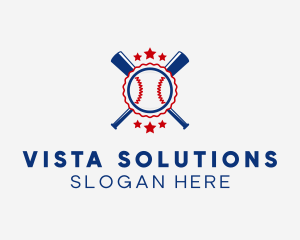 Baseball Slugger Team Star logo design