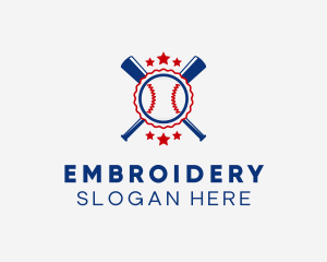 Baseball Slugger Team Star logo design