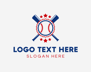 Softball - Baseball Slugger Team Star logo design