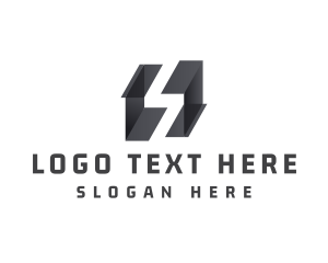 Negative Space - Geometric Letter S Builder logo design