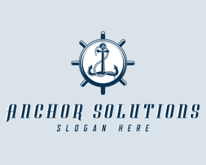 Anchor Wheel Sail logo design