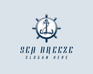 Sail - Anchor Wheel Sail logo design