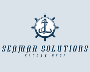 Anchor Wheel Sail logo design