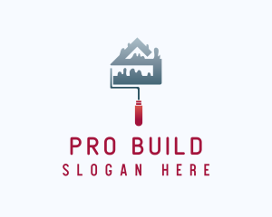 House Painting Roller logo design