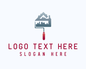 Contractor - House Painting Roller logo design