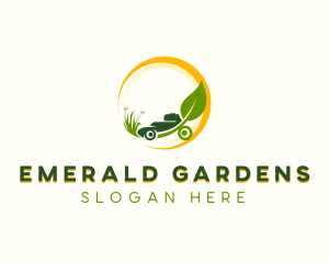 Garden Maintenance Lawn Mower logo design