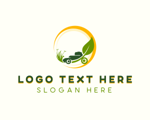 Eco - Garden Maintenance Lawn Mower logo design