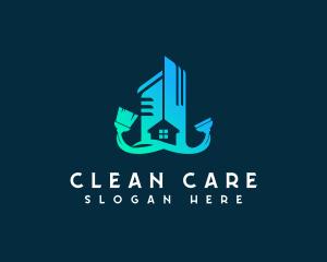 Clean Building Housekeeping logo design