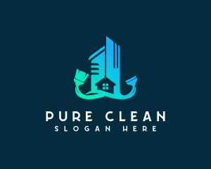 Clean Building Housekeeping logo design