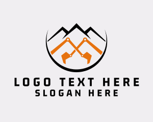 Mountain Construction Excavator  Logo