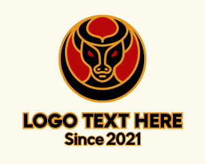 Dark - Goat Gargoyle Circle logo design