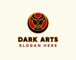 Satanic - Goat Gargoyle Circle logo design