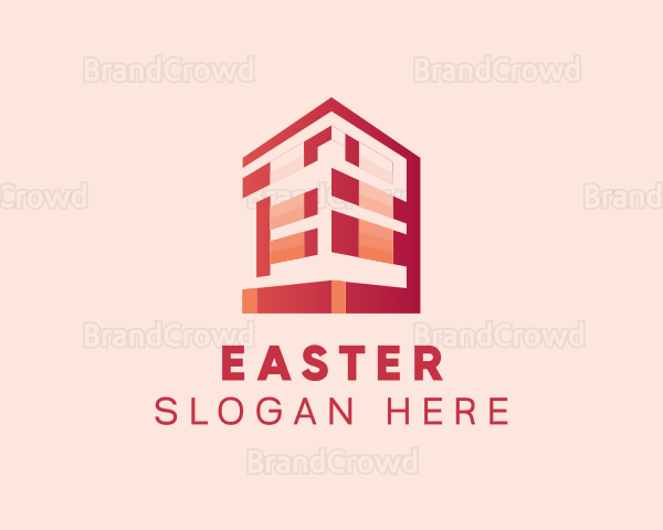 Red Real Estate Building Logo