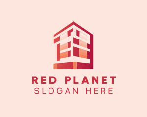 Red Real Estate Building logo design