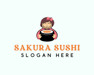 Japanese - Girl Japanese Sushi logo design