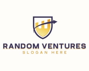 Finance Shield Arrow logo design