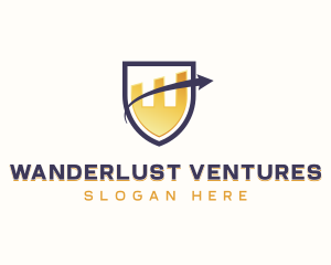 Finance Shield Arrow logo design