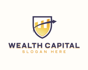 Finance Shield Arrow logo design