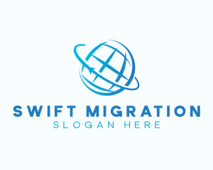 Migration - Global Sphere Orbit logo design