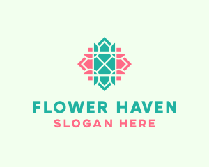 Organic Flower Badge logo design